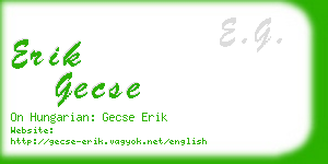 erik gecse business card